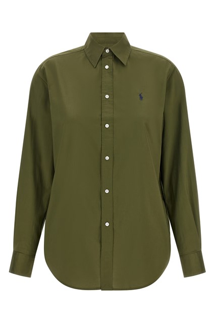 Camicia in cotone ricamo logo