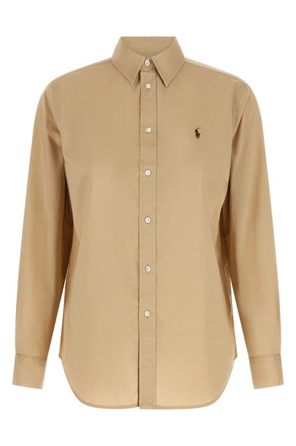 Camicia in cotone ricamo logo