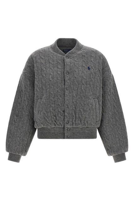 Bomber imbottito in maglia a trecce
