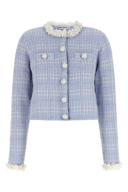 Giacca in maglia check