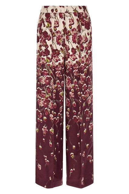 Pantalone palazzo con piping