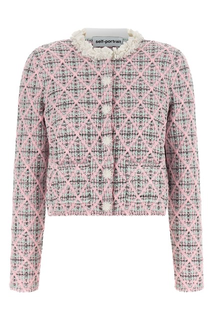 Cardigan colletto floreale