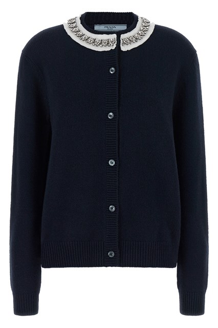Cardigan colletto gioiello