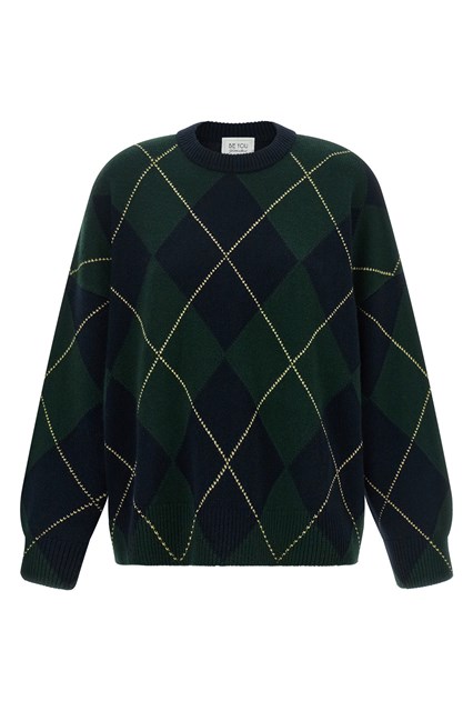 Maglia girocollo a rombi