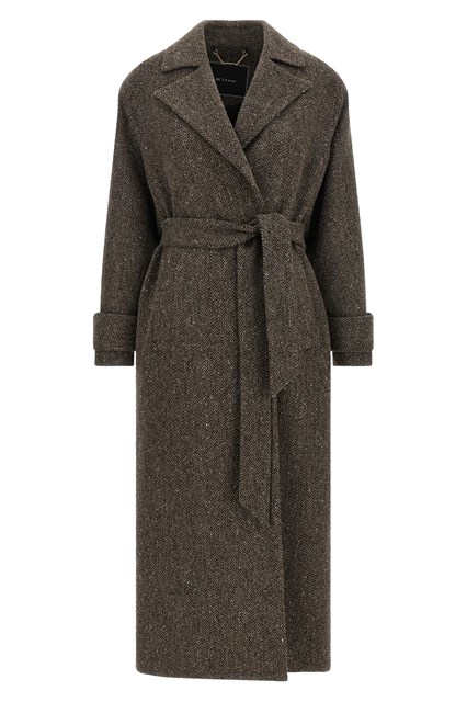 Cappotto lana chevron