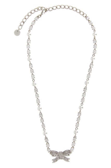 Collana 'Crystal Pearl Bow'