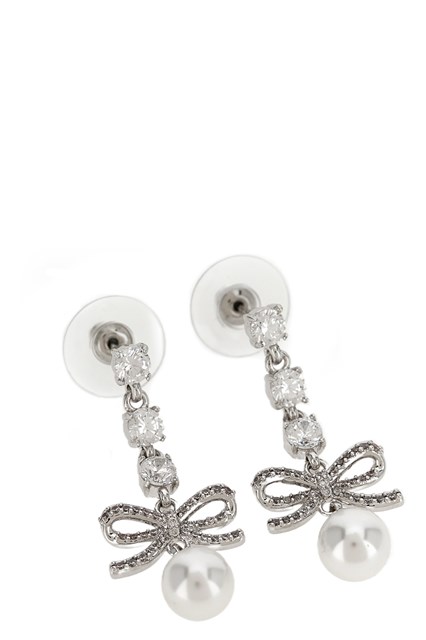 Orecchini 'Bow Crystal Charm'