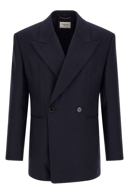 Blazer gabardine di lana feltrata