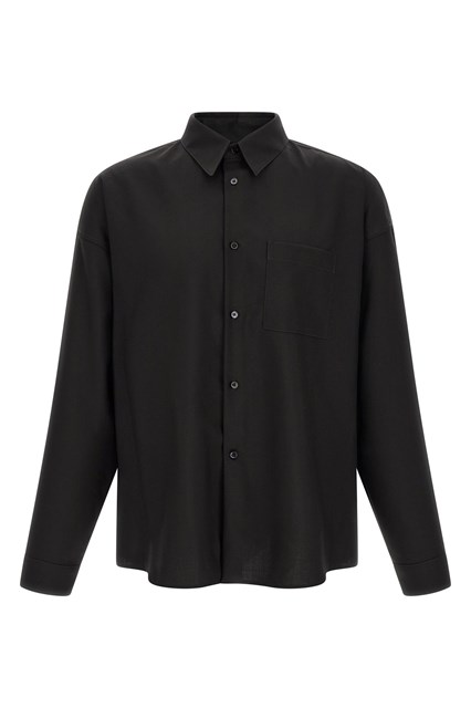 Camicia in lana con taschino