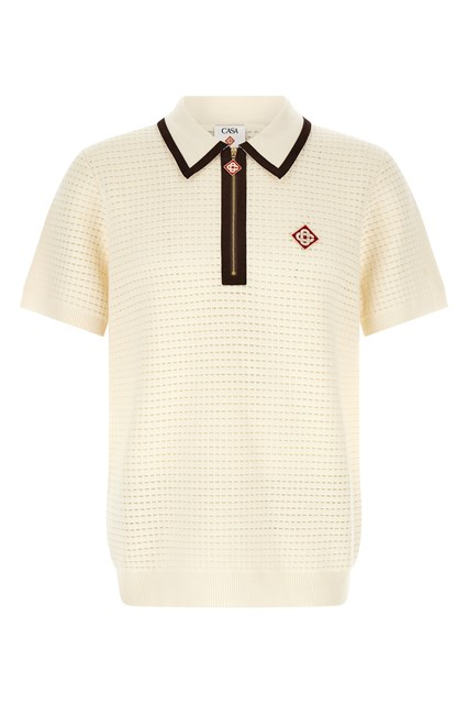 Polo in maglia 'Waffle stitch'
