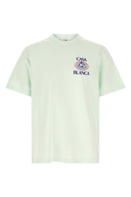 T-shirt stampa 'Celestial Pyramid' floccata