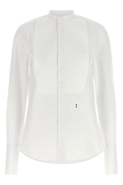Camicia in popeline Con Plastron Piqué