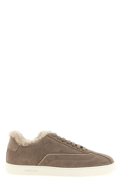 Sneaker suede dettaglio diamante