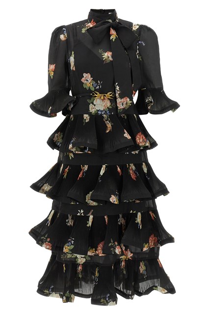 Abito Pleated Sleeved
