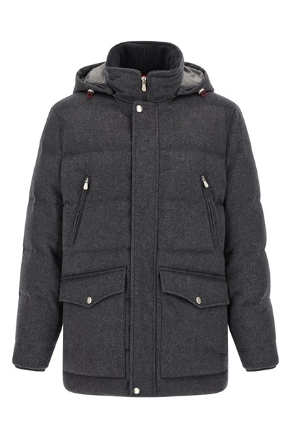 Parka flanella di lana membranata
