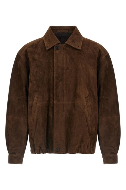 Giacca in pelle scamosciata