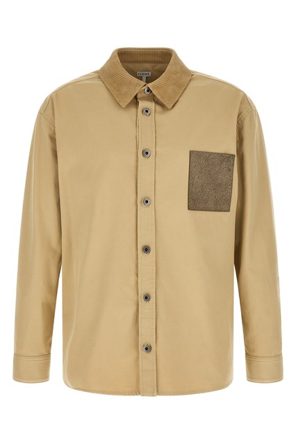 Overshirt in cotone con tschino