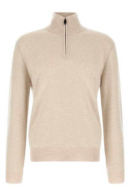 Maglia collo alto con zip