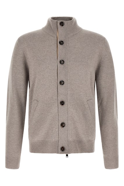 Cardigan con collo listino