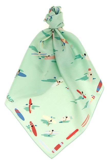 Foulard stampa 'En Attendant la Vague'