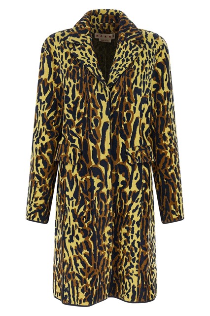 Cappotto in lana jacquard Animalier