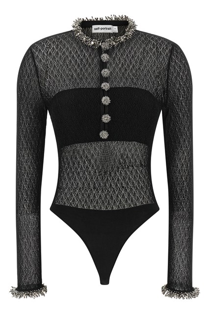 Body in maglia traforato