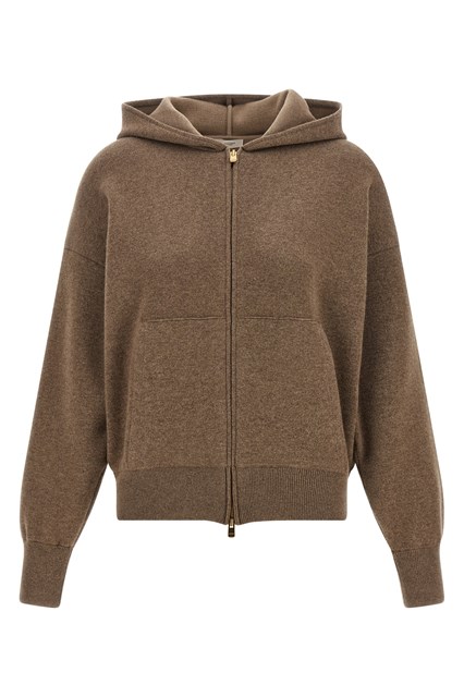 Maglia con cappuccio e zip