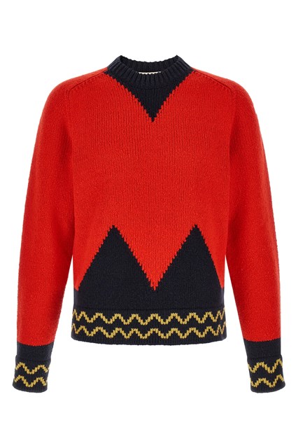 Maglia con intarsio geometrico
