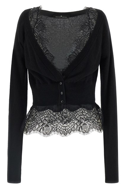 Cardigan con pizzo