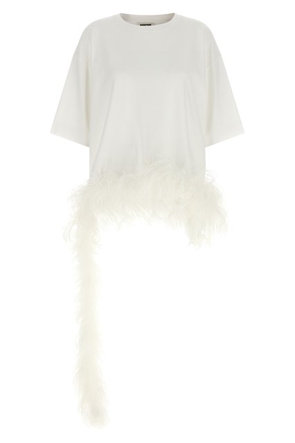 T-shirt 'Smith' con piume
