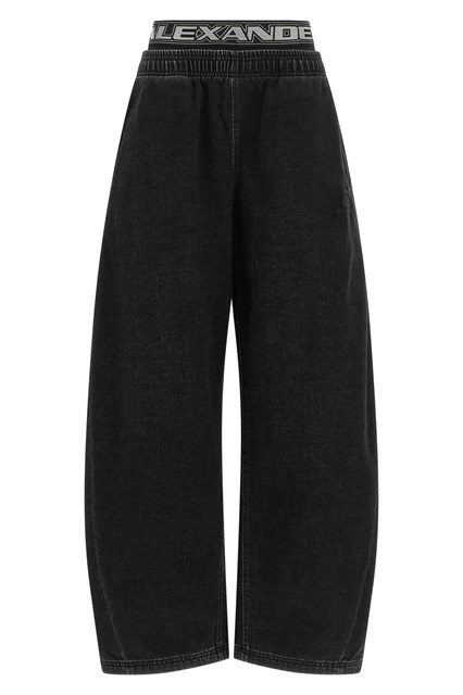 Pantalone in denim con elastico