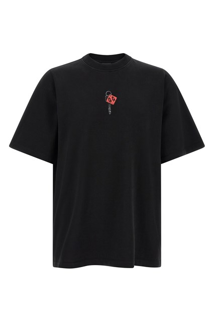 T-shirt con stampa luchetto