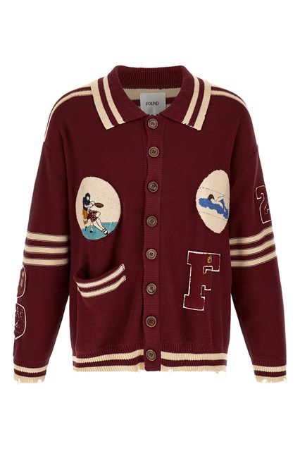 Cardigan 'Fin Varsity' con colletto
