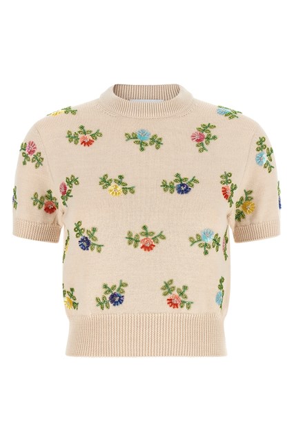 Maglia con ricami perline