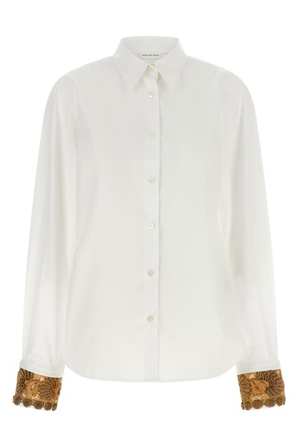 Camicia con polsini ricamati