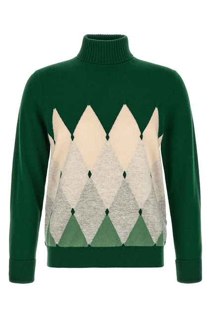 Maglia collo alto con intarsio 'Classic Diamond'