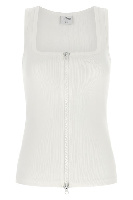 Top con zip frontale