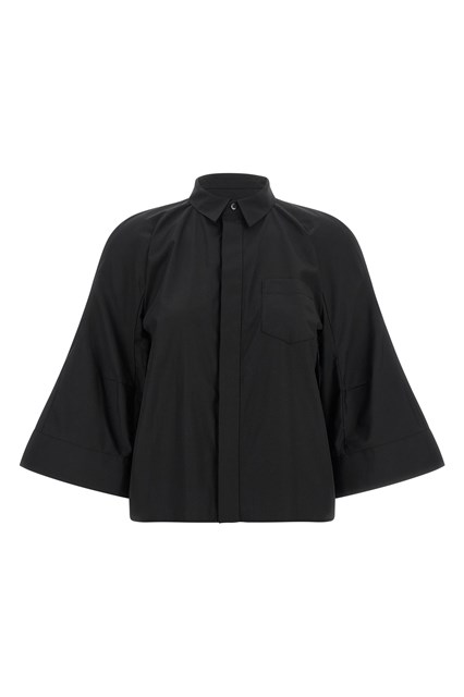 Camicia in popeline con maniche ampie