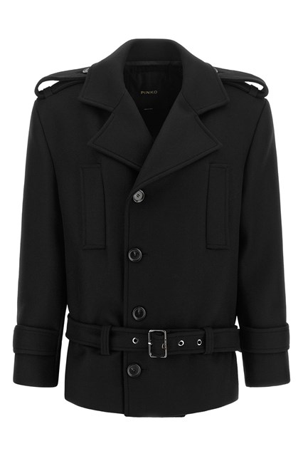 Cappotto doppiopetto con cintura
