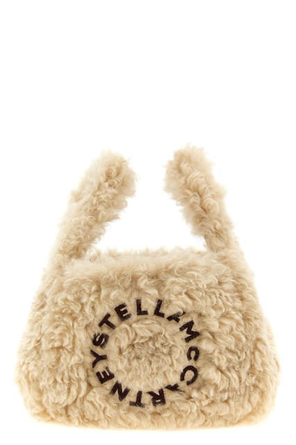Borsa a spalla logo shearling