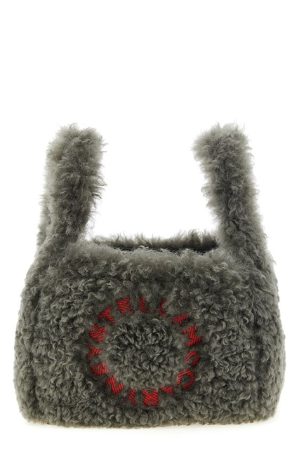 Borsa a spalla logo shearling