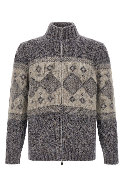 Cardigan filato chiné