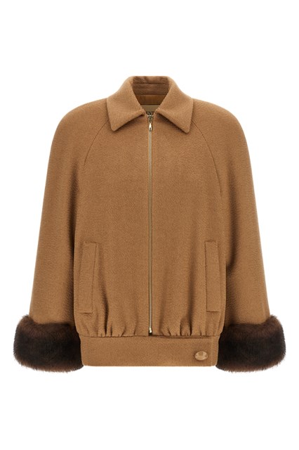 Caban Valentino Garavani inserti pelliccia
