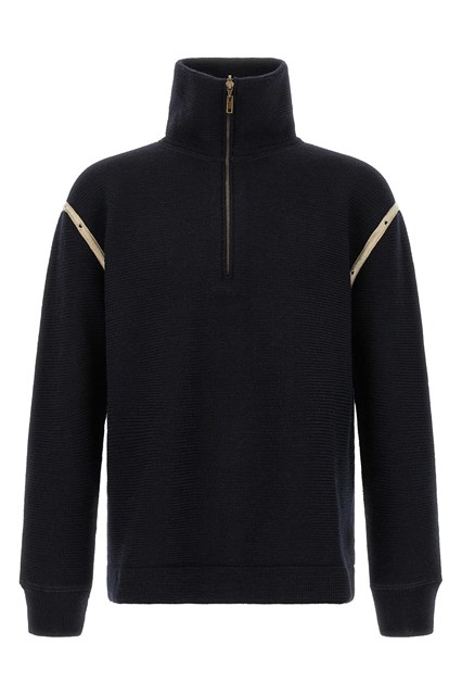 Maglione toppe denim