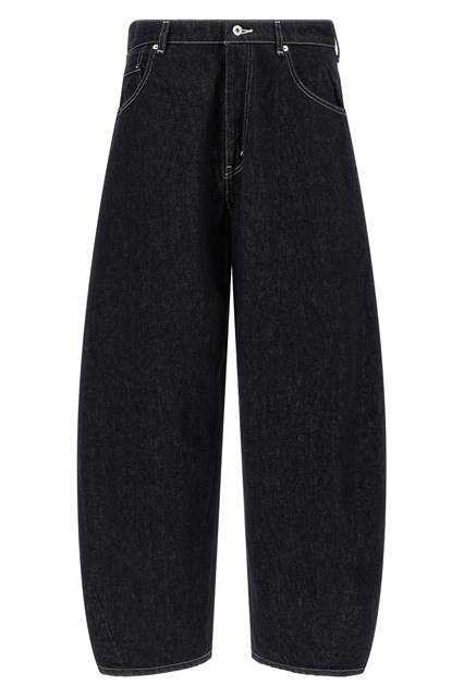 Jeans cuciture a contrasto