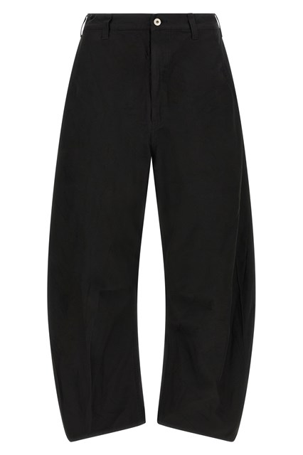 Pantalone gamba incurvata