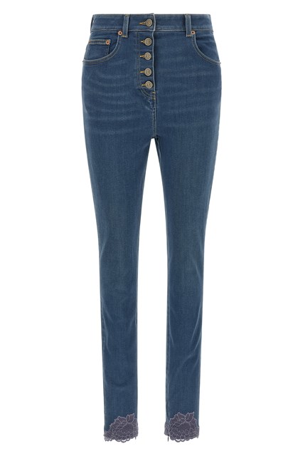 Jeans inserto pizzo
