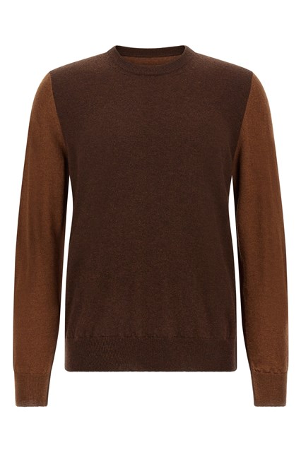 Maglione lana bicolore