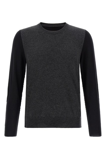 Maglione lana bicolore