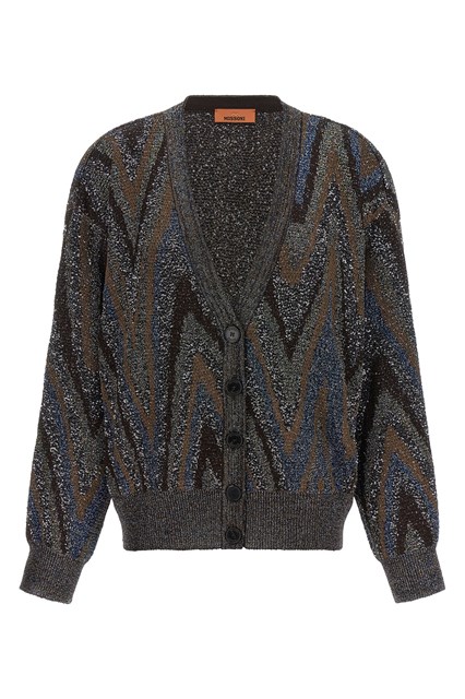 Cardigan zig-zag paillettes
